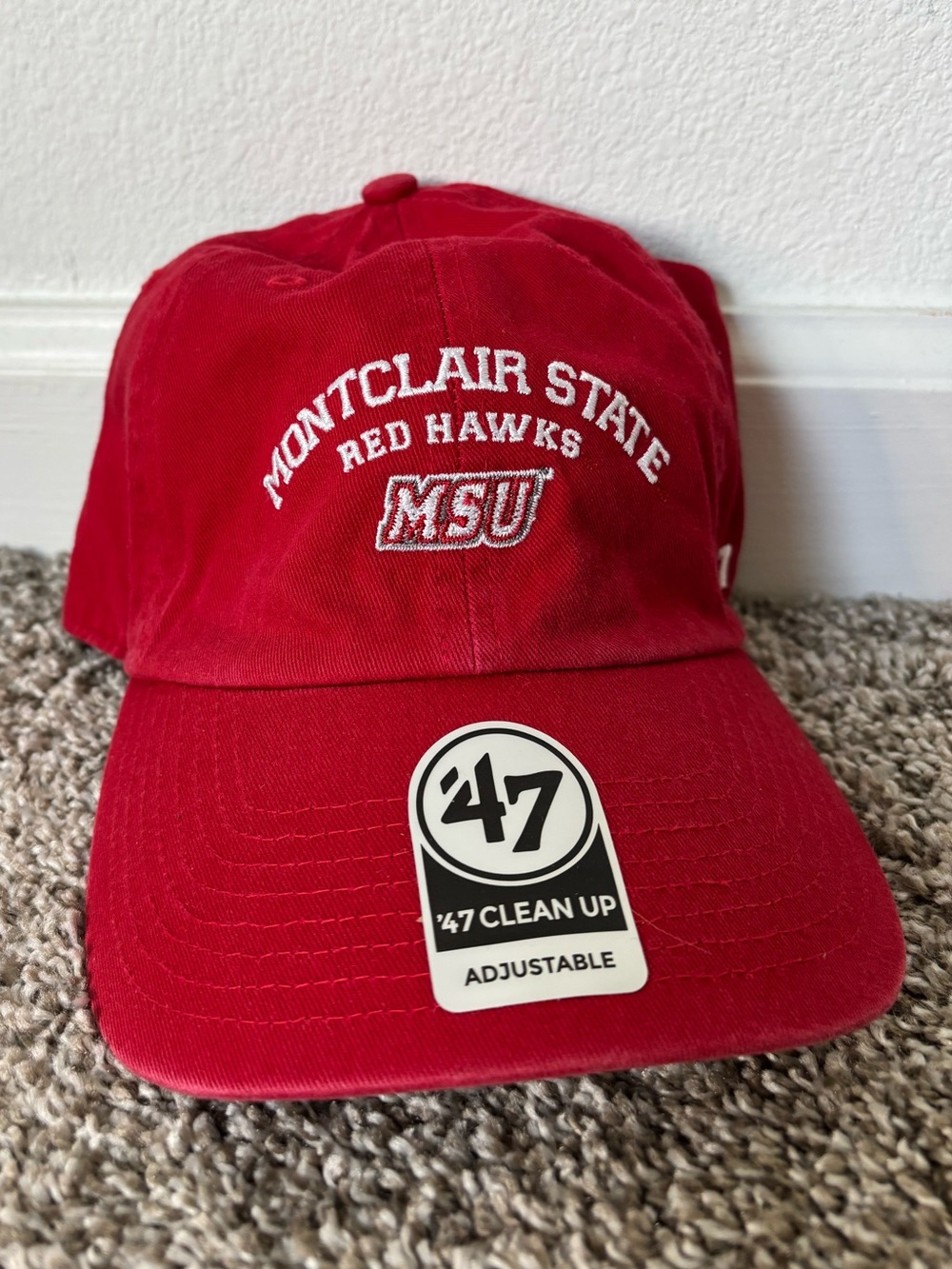Red Montclair State University Baseball Hat